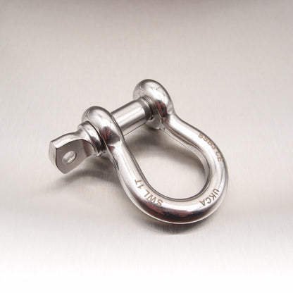 Stainless Steel Load Rated Bow Shackle with Screw Collar Pin - AISI 316