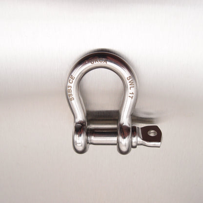 Stainless Steel Load Rated Bow Shackle with Screw Collar Pin - AISI 316