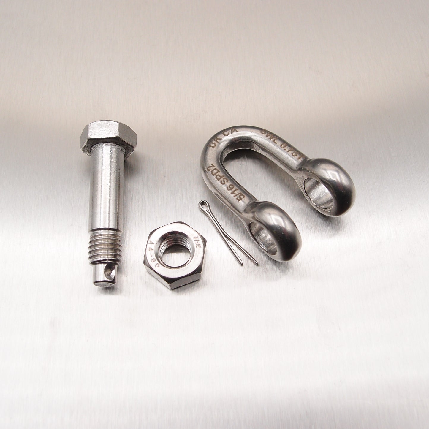 Stainless Steel Load Rated Safety Dee Shackle - AISI 316