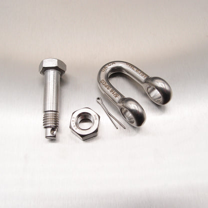 Stainless Steel Load Rated Safety Dee Shackle - AISI 316