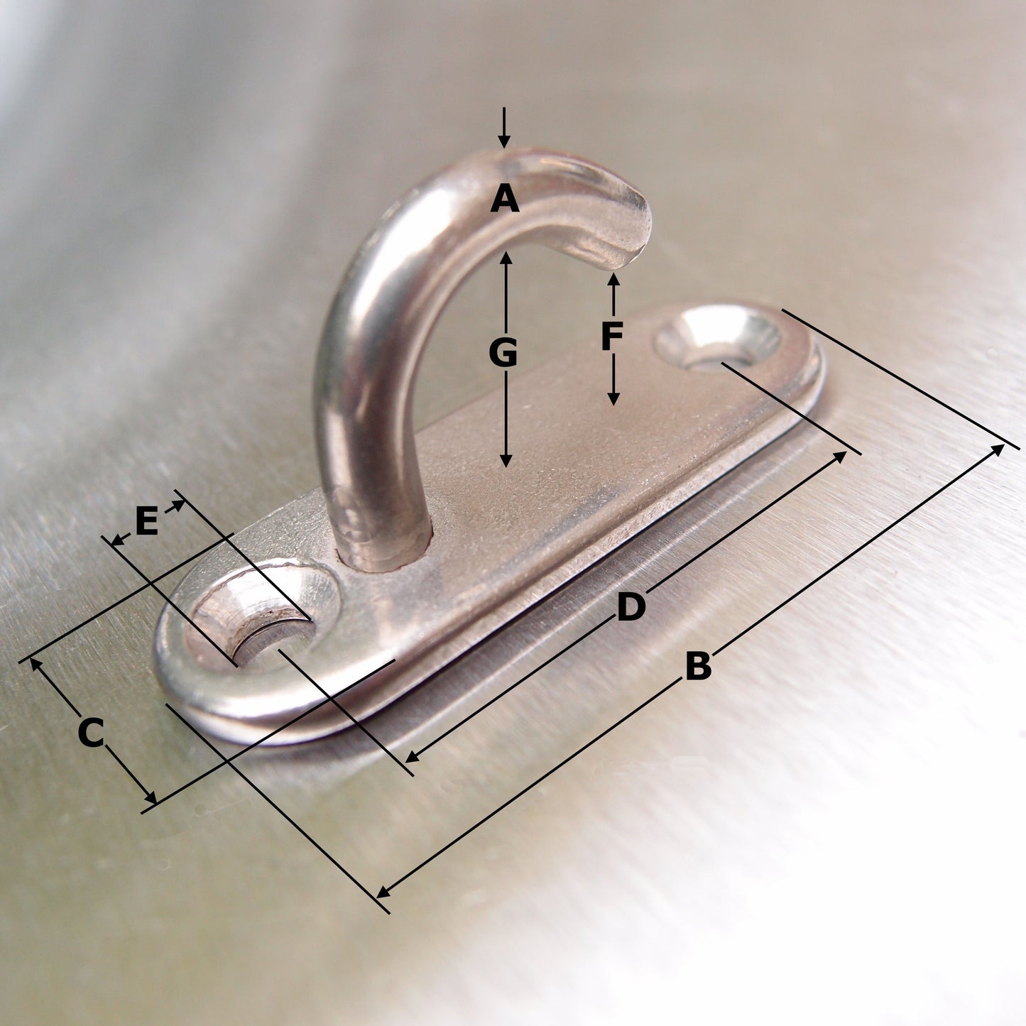 Stainless Steel Pad Hook On Plate