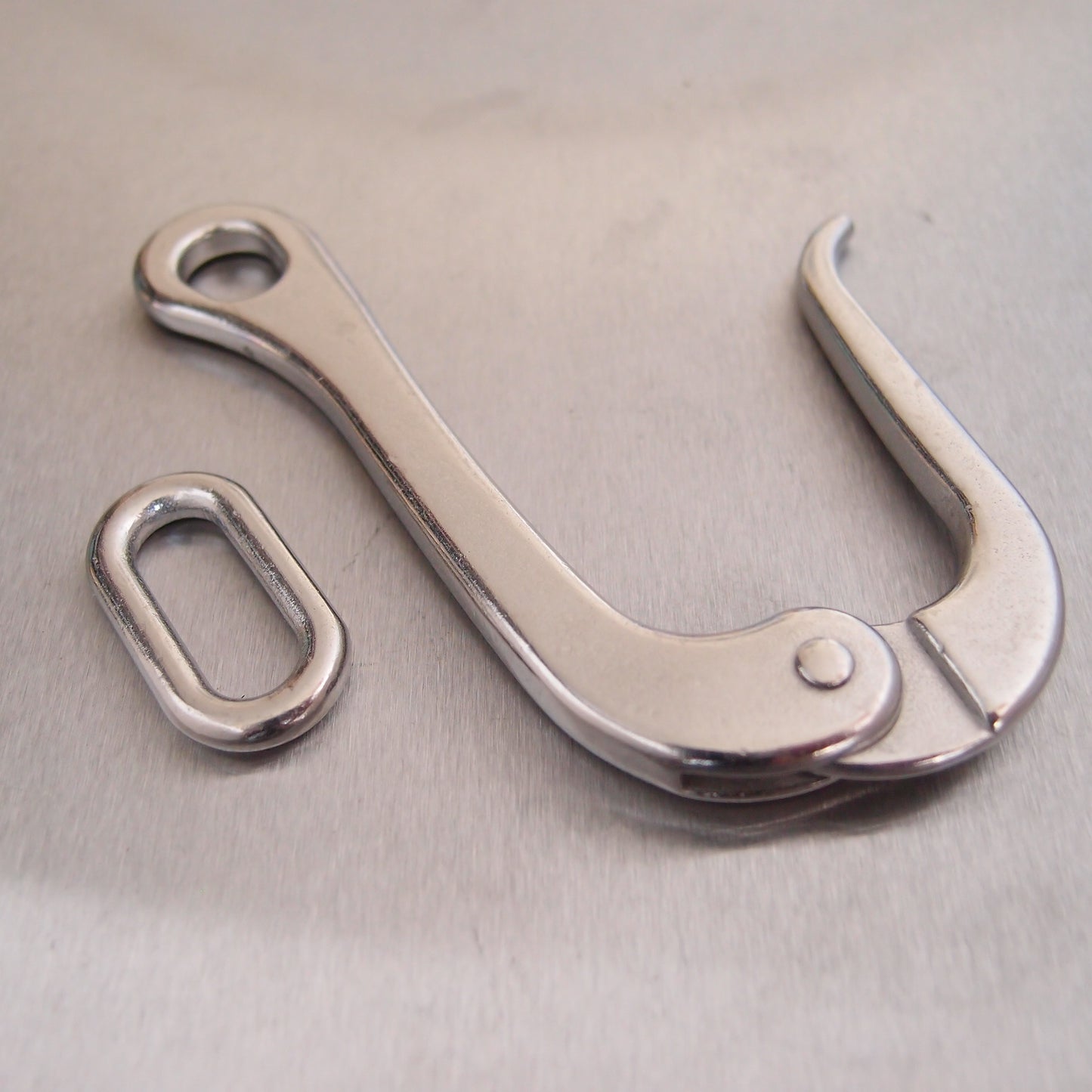 Stainless Steel Pelican Hook with Eye and Link - AISI 316