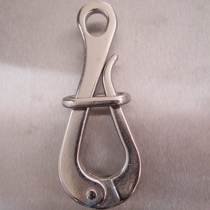 Stainless Steel Pelican Hook with Eye and Link - AISI 316