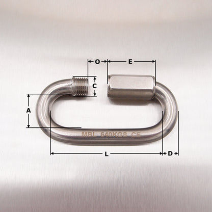 Stainless Steel Quick Links  - Load Rated - AISI 316