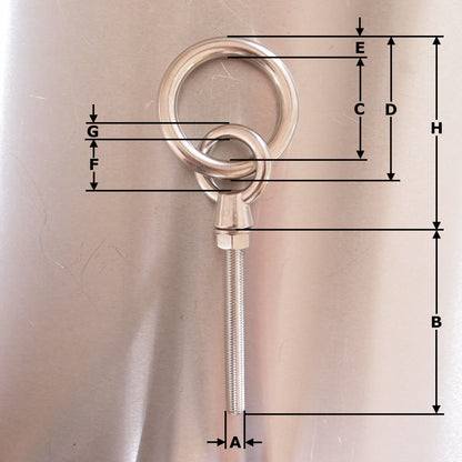 Stainless Steel Ringbolts with Nut & Washer AISI 316