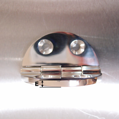 64mm Stainless Steel Round Hinge - 316 Marine grade
