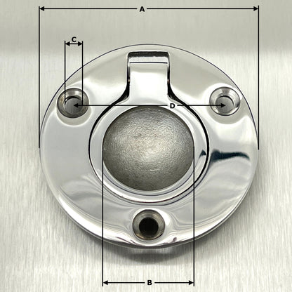 Stainless Steel Round Hatch Pull Ring 50mm