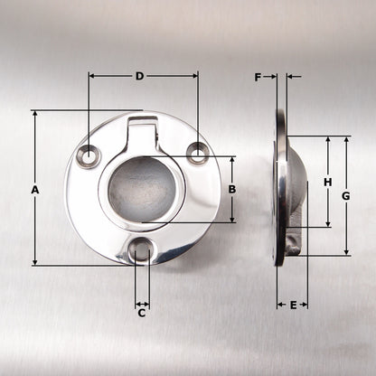 Stainless Steel Round Hatch Pull Ring 50mm