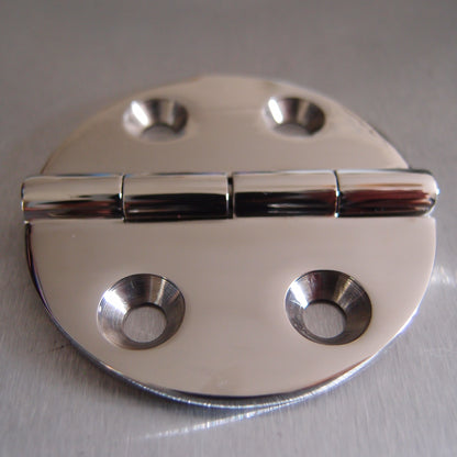 64mm Stainless Steel Round Hinge - 316 Marine grade