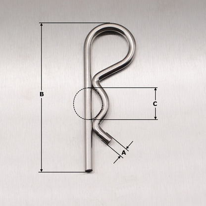 R-Clip - Stainless Steel - AISI 316 - Retaining Pin
