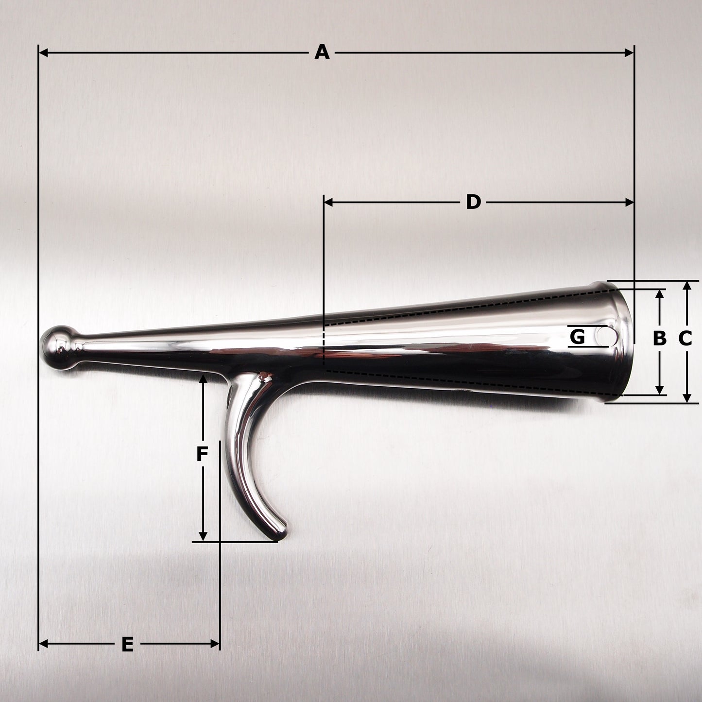 190mm Stainless Steel Single Boat Hook Heads - AISI 316