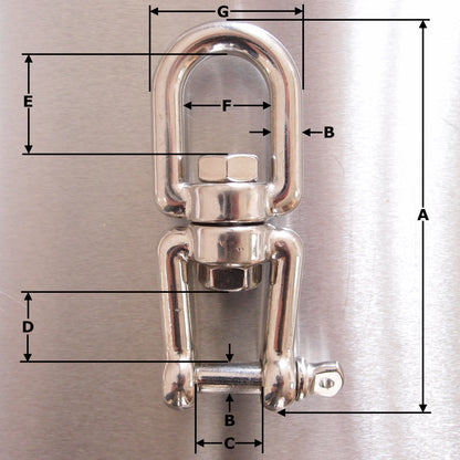 Stainless Steel Swivels - Eye & Jaw - AISI 316