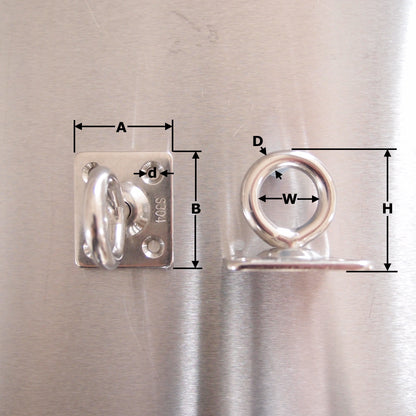 Stainless Steel Four Hole Swivel Eye Plates - AISI 304