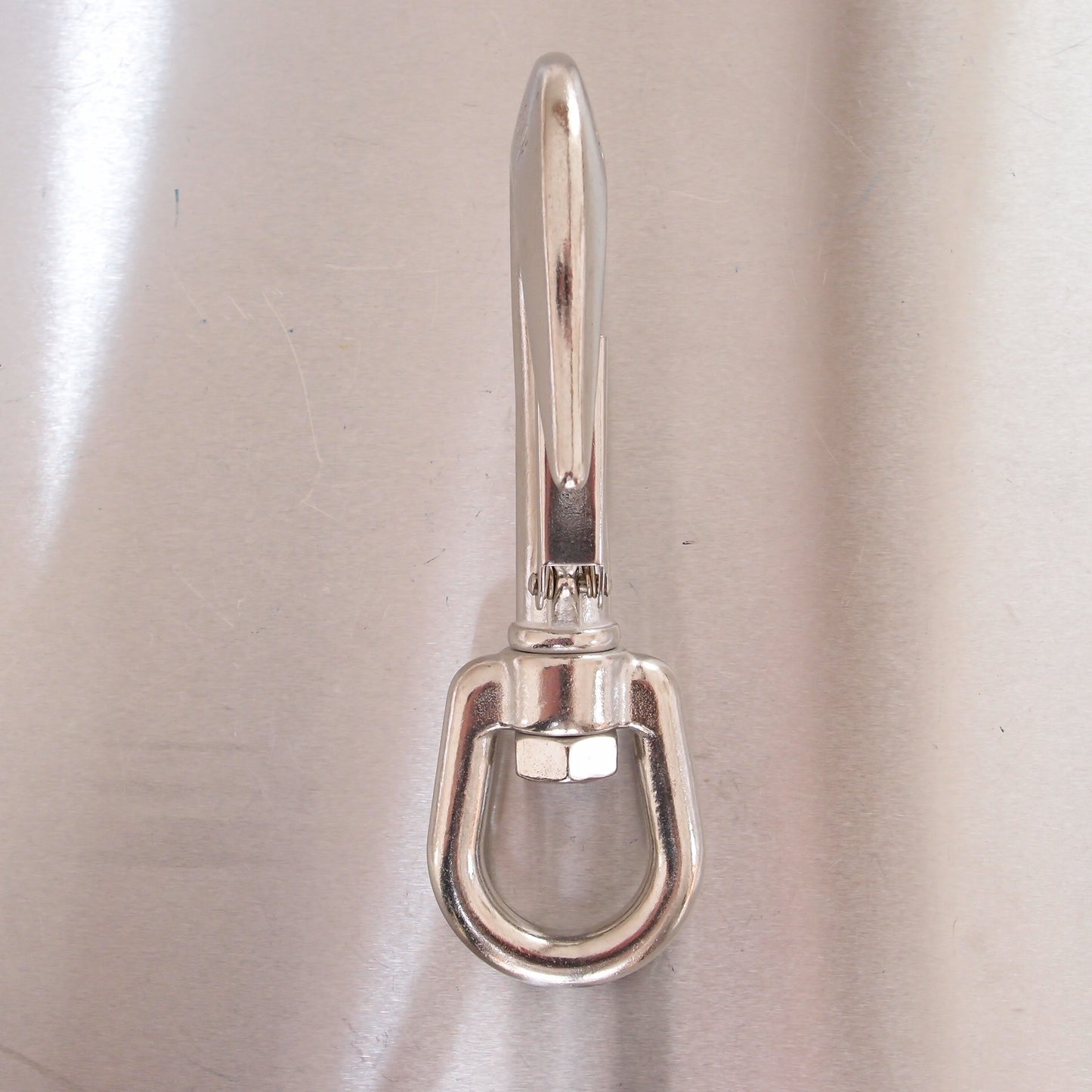 Stainless Steel Swivel Hook with Safety Catch - AISI 316