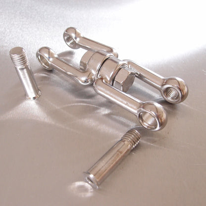 Stainless Steel Swivel Jaw & Jaw With Allen Key Flush Pin - AISI 316