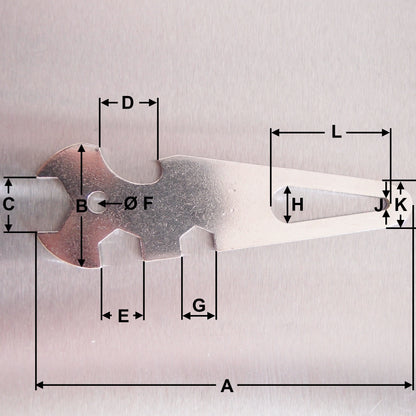 Stainless Steel Multi-Purpose Shackle Key - AISI 316