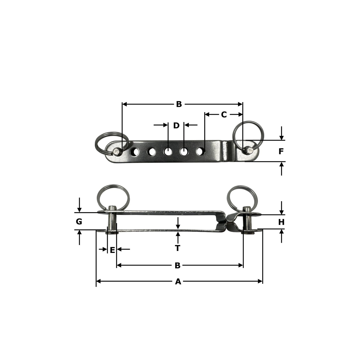 Stainless Steel Shroud Stay Adjuster AISI 316