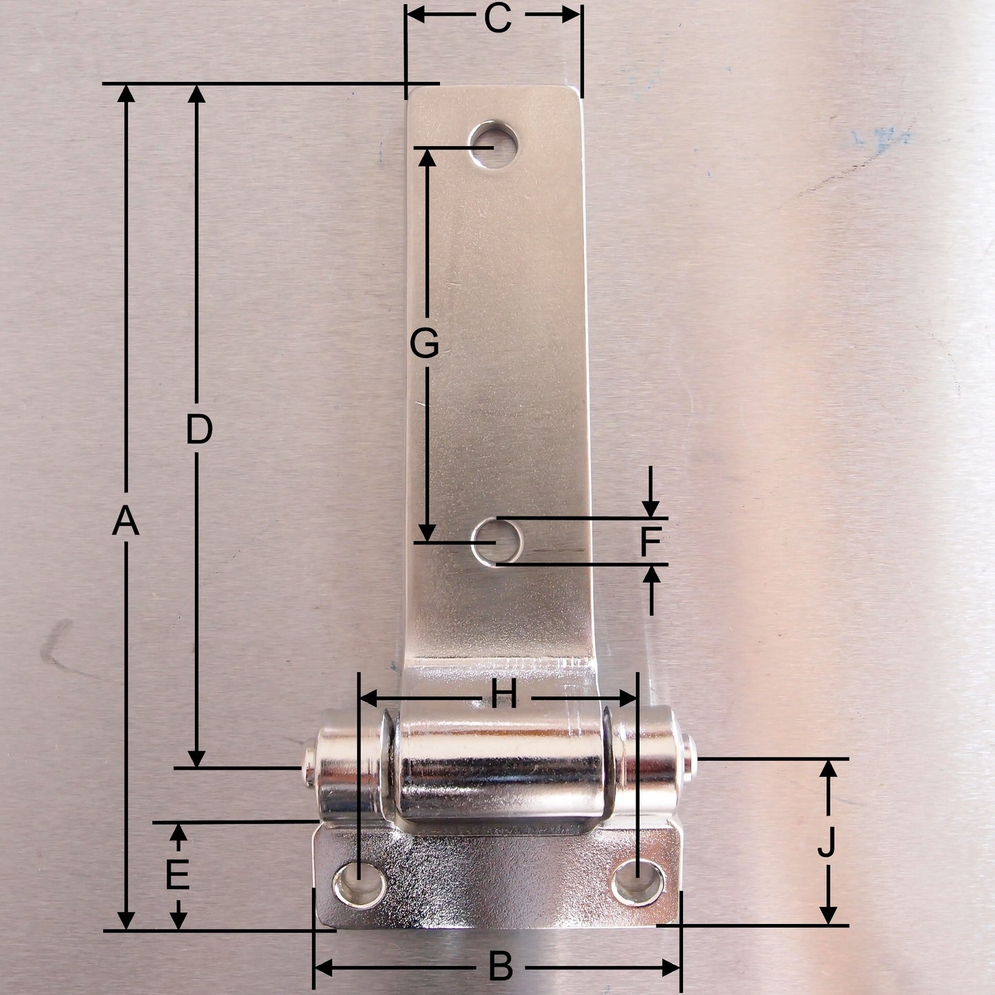 131mm Stainless Steel Tee Hinges - 316 Marine grade