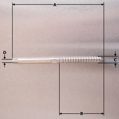 Swage Stud Terminal with Wood Screw Thread - Stainless Steel AISI 316