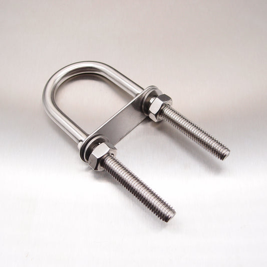 Stainless Steel U Bolt with Plate-Nuts and Washers - AISI 316