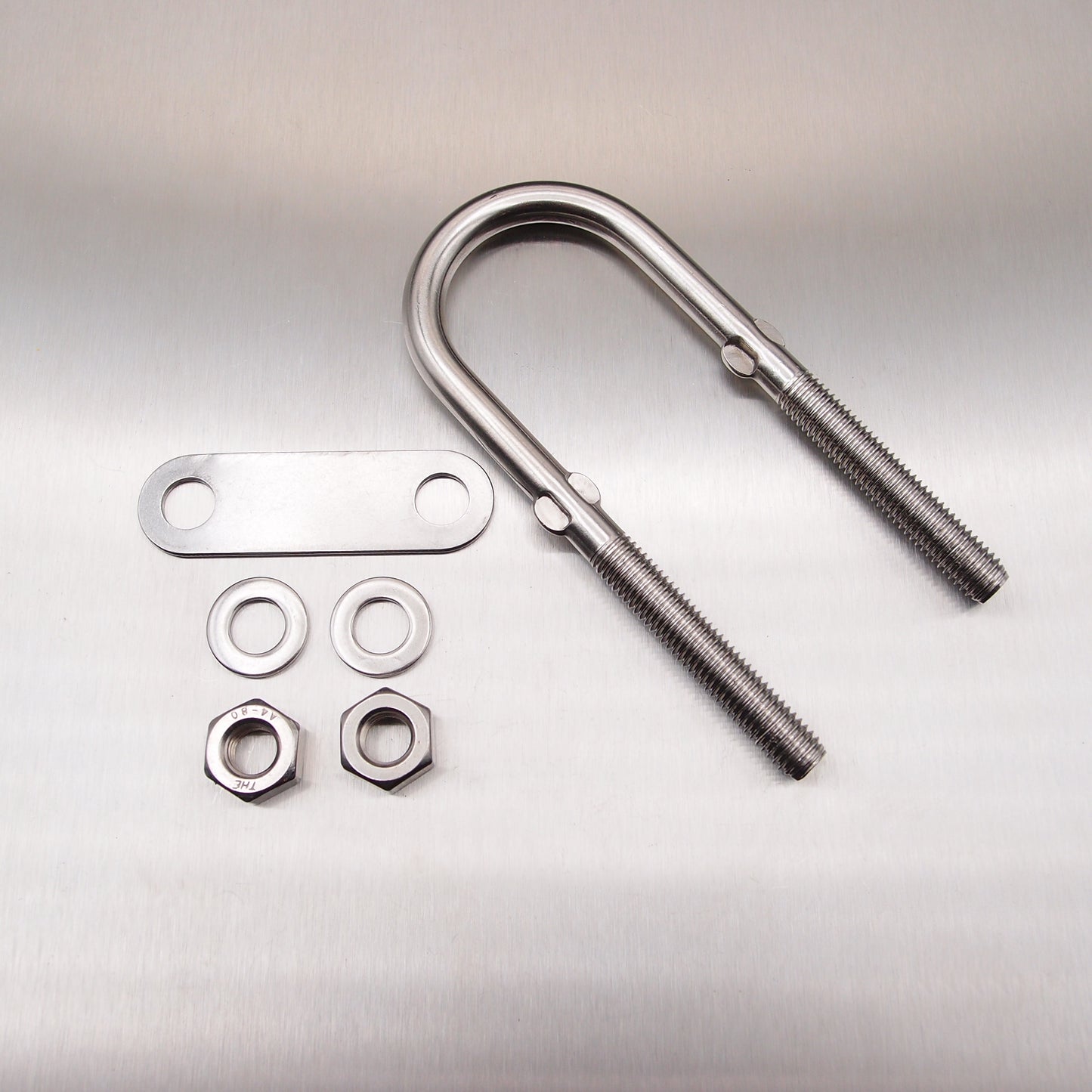 Stainless Steel U Bolt with Plate-Nuts and Washers - AISI 316
