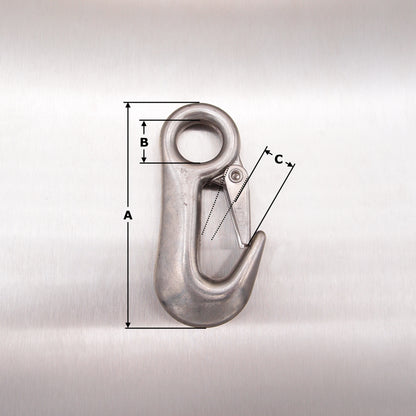 92mm Stainless Steel Winch Hooks - AISI 316