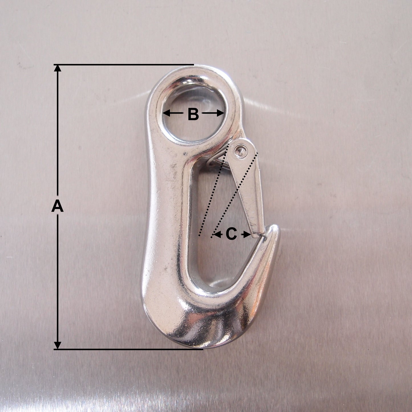 92mm Stainless Steel Winch Hooks - AISI 316