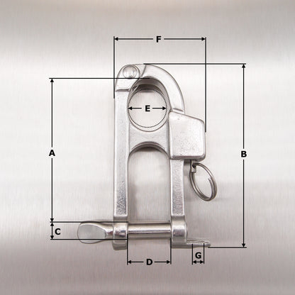 Stainless Steel Quick Release Water Ski Hook/Shackle - AISI 316