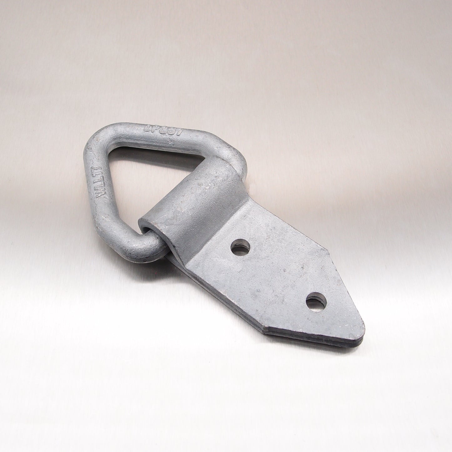 50mm 1 tonne Lashing Link Triangular Drop Forged with Fold Over Plate - Bolt-on - Hot Dipped Galvanized