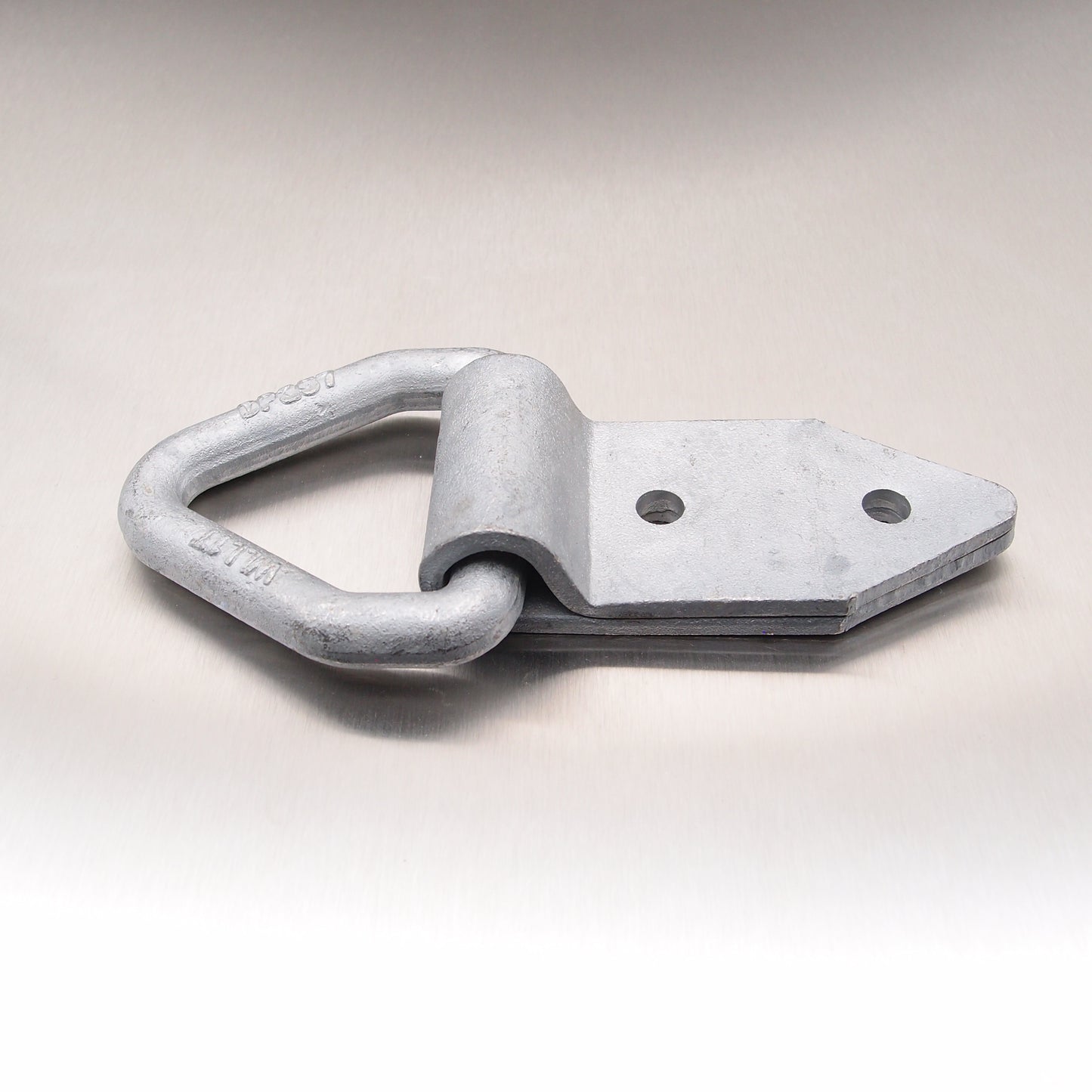 50mm 1 tonne Lashing Link Triangular Drop Forged with Fold Over Plate - Bolt-on - Hot Dipped Galvanized