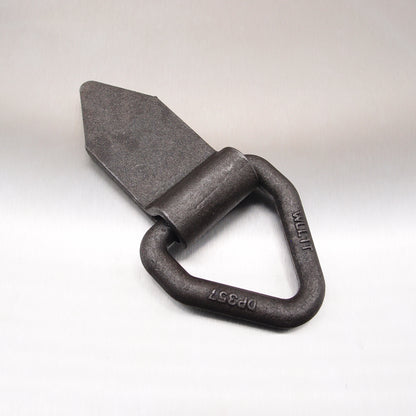 50mm 1 tonne Lashing Link Triangular Drop Forged with Fold Over Plate - Weld-on - Self Colour