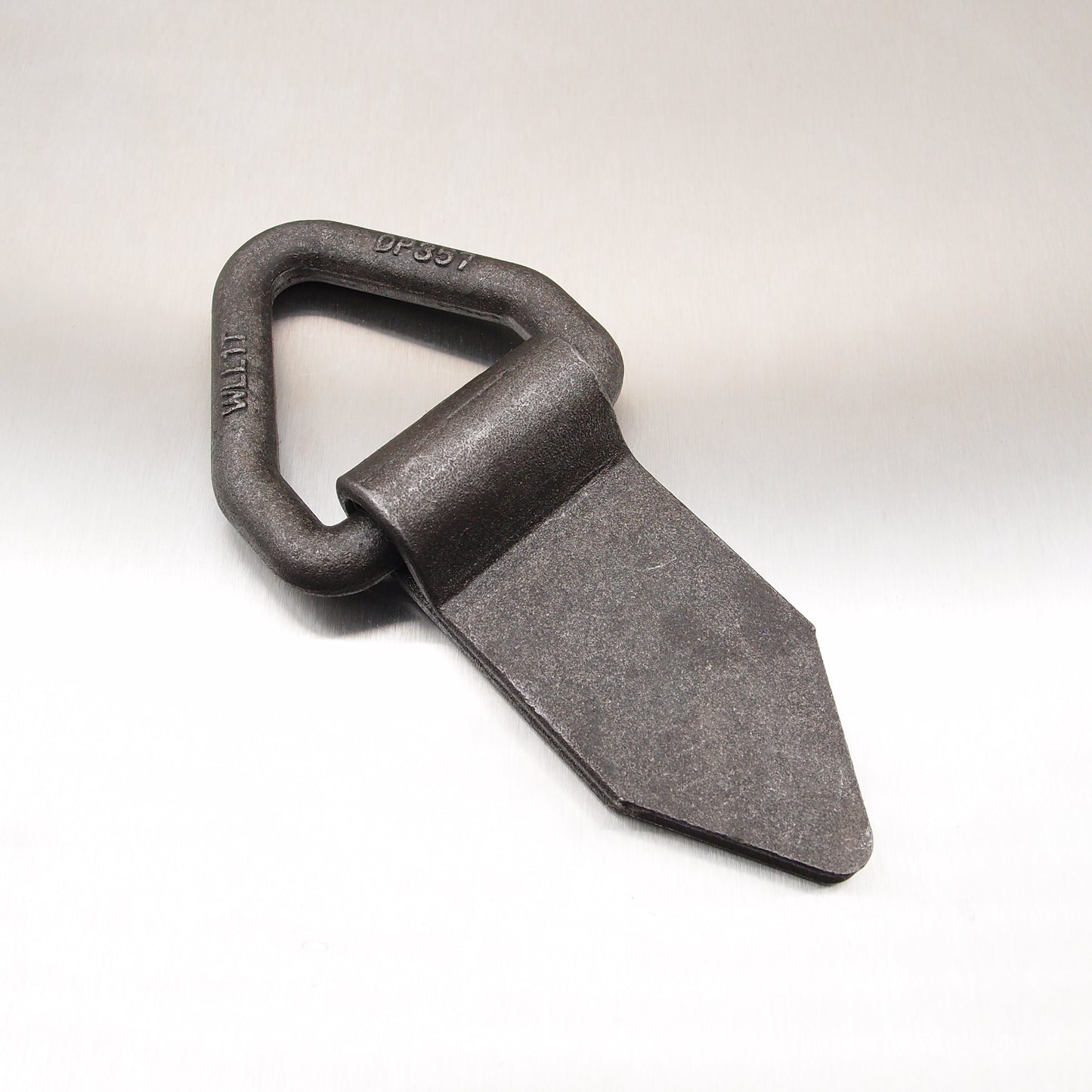 50mm 1 tonne Lashing Link Triangular Drop Forged with Fold Over Plate - Weld-on - Self Colour