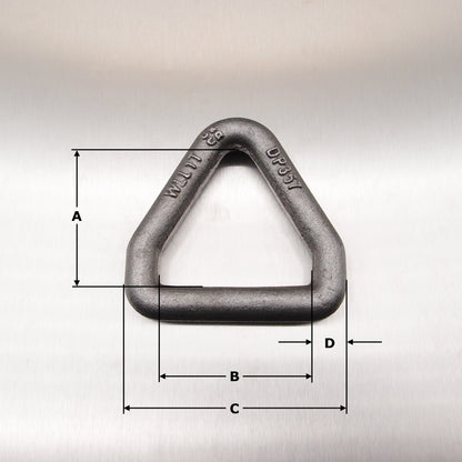 50mm 1 tonne Welded Drop Forged Triangular Lashing Links Only - Self Colour