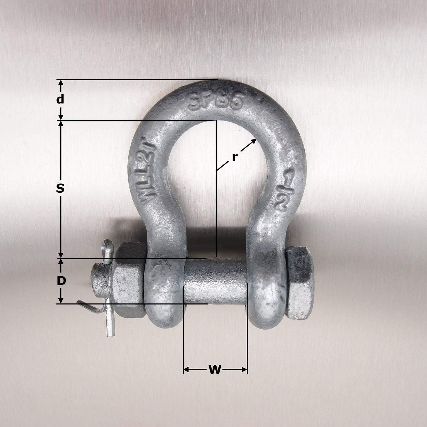 Drop Forged - Bow Shackle US Fed Spec RR-C-271D IV - Safety Anchor Bow
