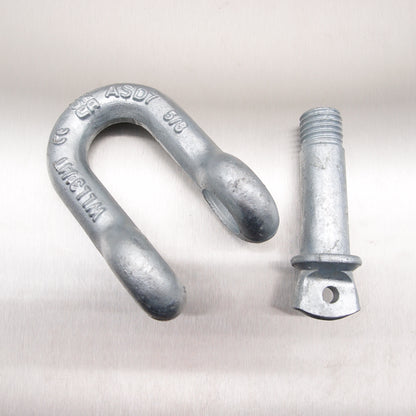 Drop Forged Dee Shackle - US Fed Spec RR-C-271D IV - Screw Pin Dee Galvanised