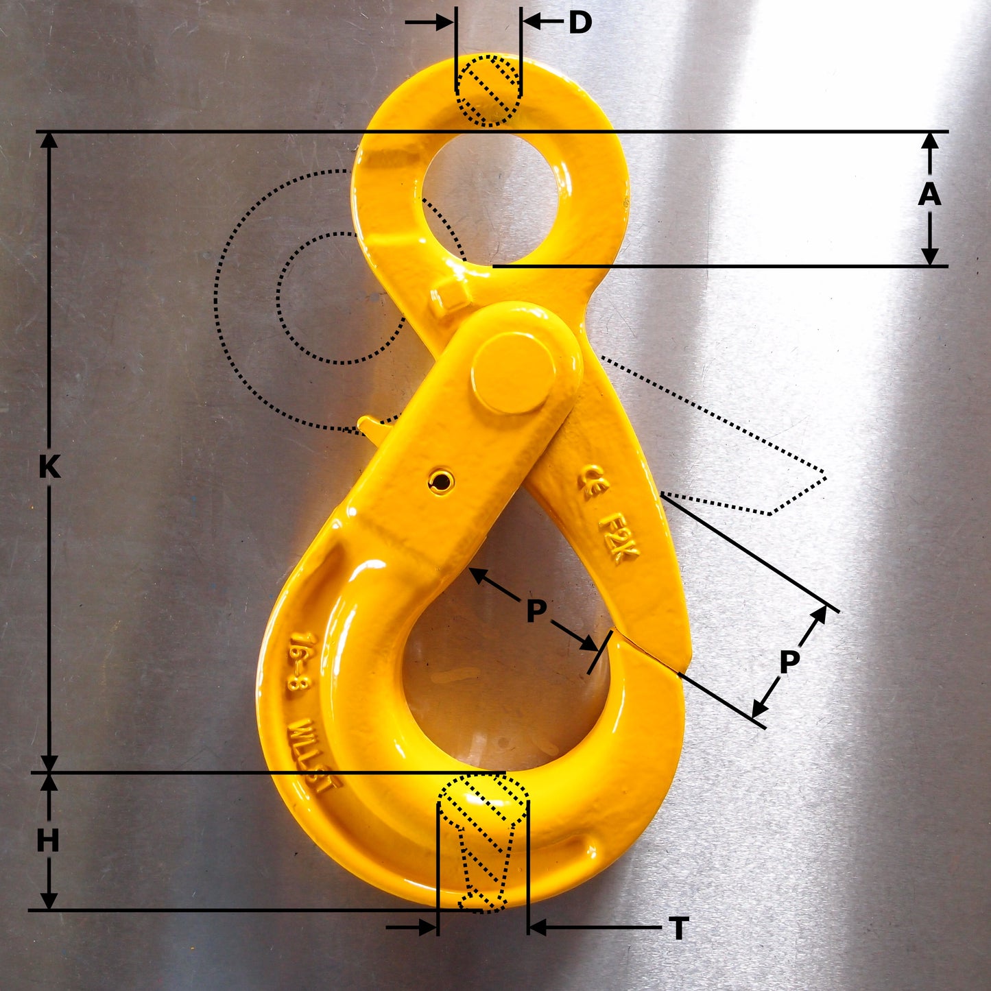 Grade 8 Eye Self Locking Hook