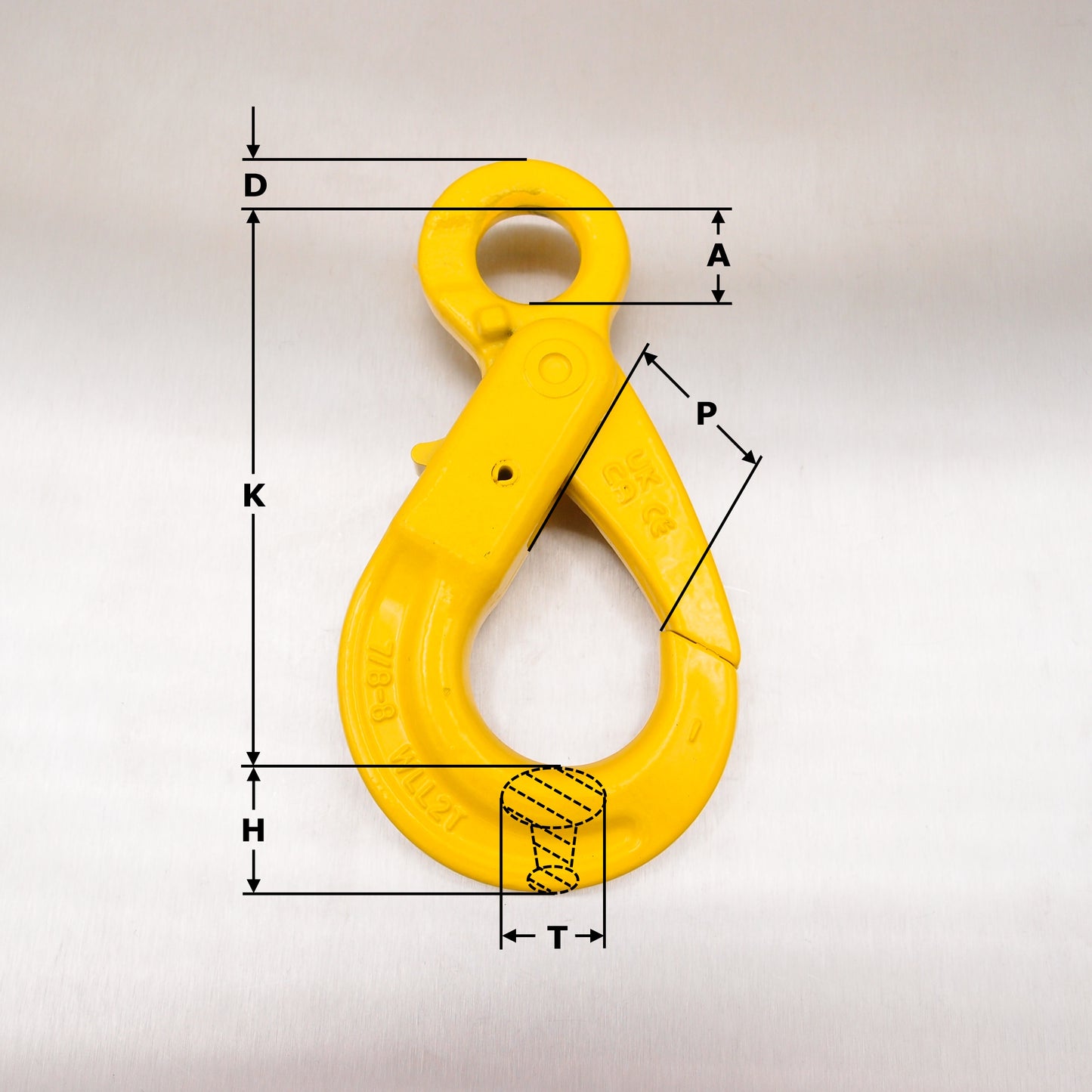 Grade 8 Eye Self Locking Hook