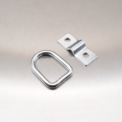 D-Ring with Mounting Bracket - Zinc Plated Steel